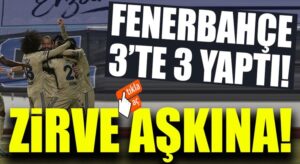 Fenerbahçe, Süper lig’de BB Erzurumspor’u farklı yenerek zirveye uçtu