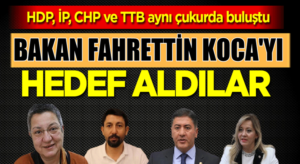 HDP, İP, CHP ve TTB aynı fikirde birleşti: Hedef Fahrettin Koca