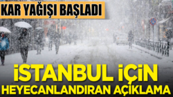 İstanbul’da uzun zamandır beklenen kar yağışı başladı