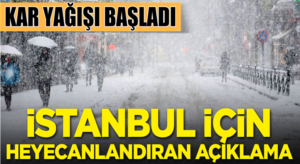İstanbul’da uzun zamandır beklenen kar yağışı başladı