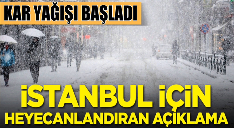  İstanbul’da uzun zamandır beklenen kar yağışı başladı