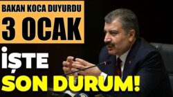 Koronavirüs 3 ocak verilerini sağlık bakanı Fahrettin Koca duyurdu