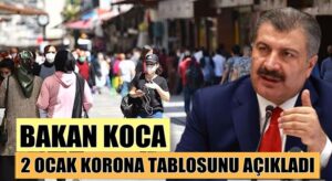 Koronavirüs, Türkiye 2 Ocak tablosunu sağlık bakanı Fahrettin Koca duyurdu