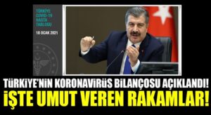 Türkiye Koronavirüs 18 ocak tablosunu Bakan Fahrettin Koca duyurdu