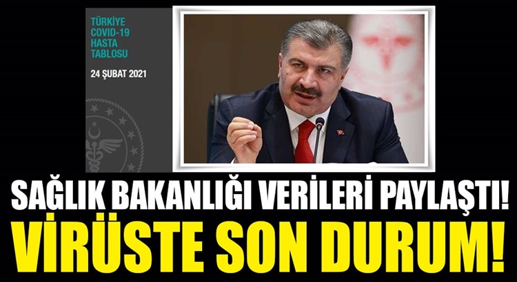  Koronavirüs 24 Şubat 2021 tablosunu Sağlık Bakanlığı açıkladı