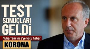 CHP’den ayrılan Muharrem ince Koronavirüse yakalandı
