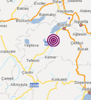 AFAD açıkladı Burdur’da 3.5 büyüklüğünde deprem!