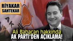 Ak Parti’li Fatih Şahin’den Ali Babacan’a tepki: Riyakarlık, sahtekarlık