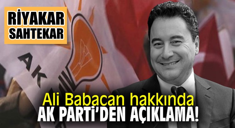  Ak Parti’li Fatih Şahin’den Ali Babacan’a tepki: Riyakarlık, sahtekarlık