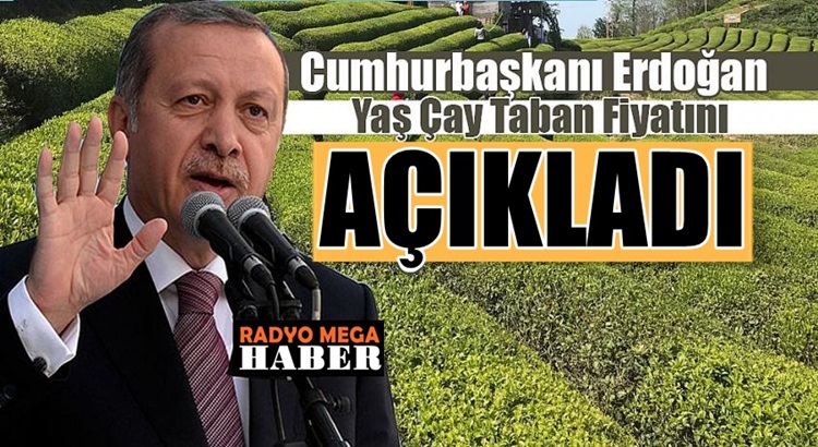  Başkan Recep Tayyip Erdoğan yaş çay alım fiyatını açıkladı