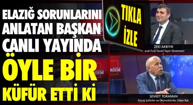  Elazığ’da yayın yapan Kanal Fırat’ta akıl dışı küfür video Radyo Mega’da