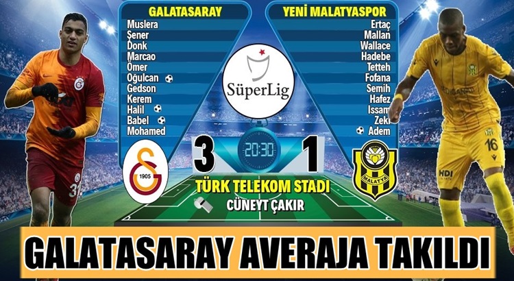  Galatasaray Yeni Malatyaspor’u yenmesine rağmen ligi 2. bitirdi