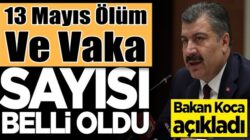 Koronavirüs 13 Mayıs 2021 Türkiye tablosunu Sağlık Bakanlığı açıkladı