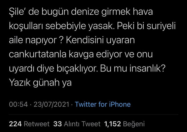 Suriyeliler hakkında kışkırtıcı bir içerik binin üzerinde etkileşim aldı.