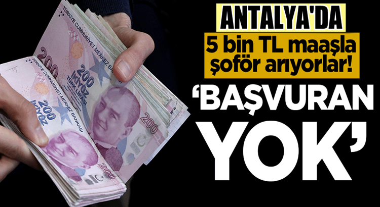  Antalya’da 5 bin TL maaşla şoför arıyorlar! ‘Başvuran yok’