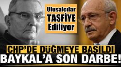 Deniz Baykal kulis haberlerine göre CHP’den tasfiye edilecek