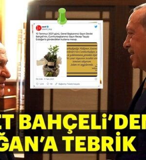 MHP lideri Devlet Bahçeli’den Cumhurbaşkanı Erdoğan’a tebrik mesajı!