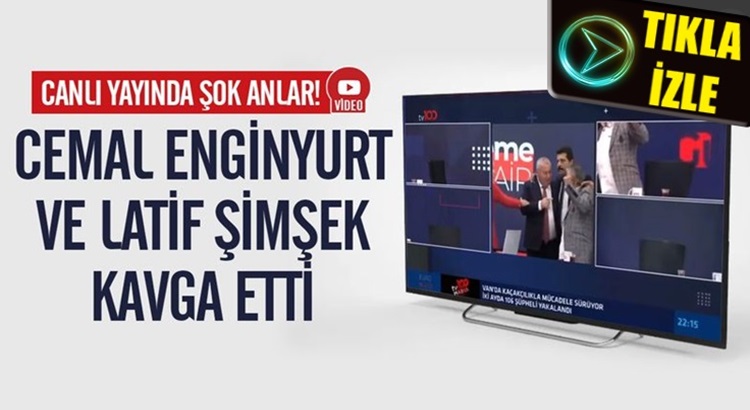  Cemal Enginyurt tv 100’de Canlı yayında Latfi Şimşek’e saldırdı